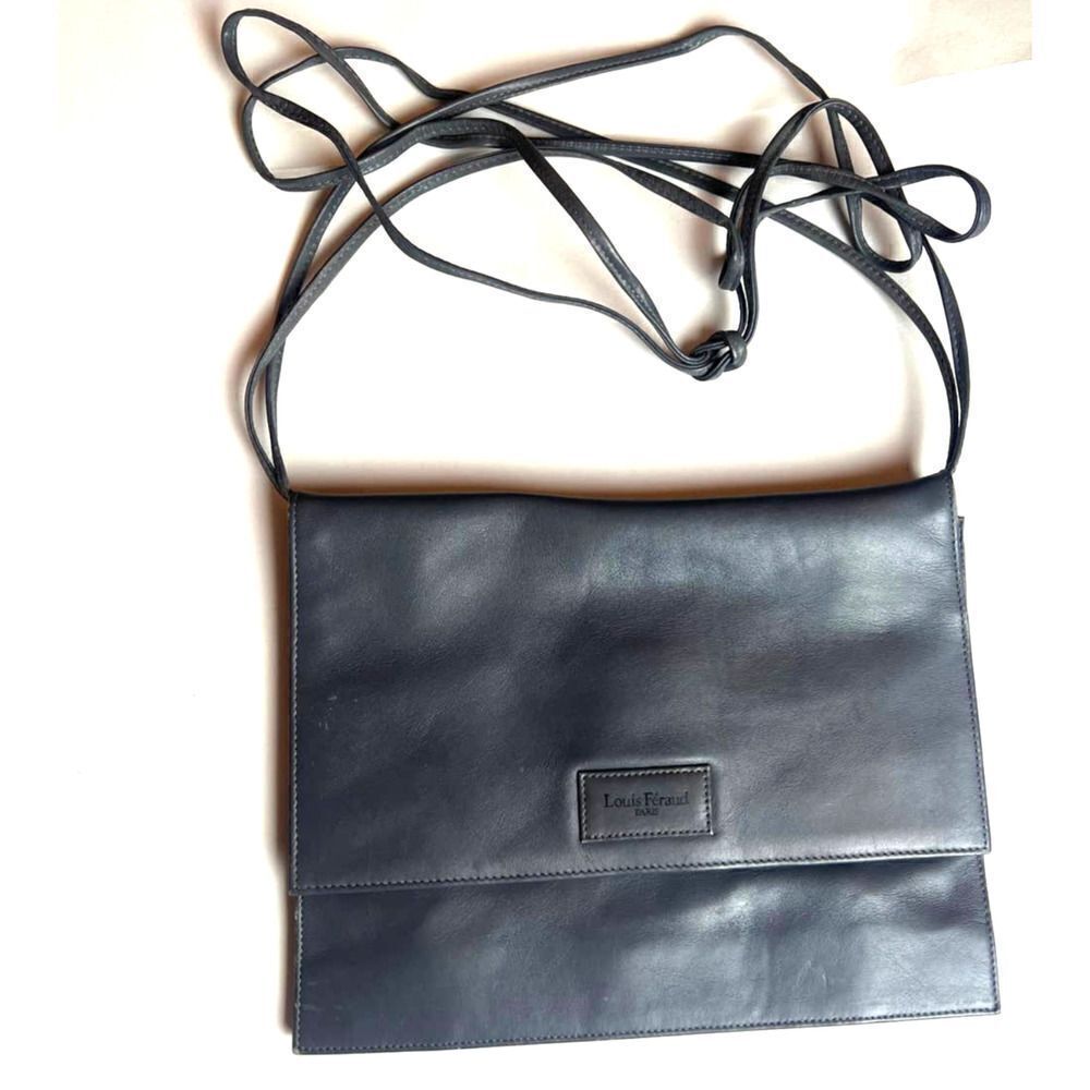 Louis Feraud Grey Leather Crossbody Bag